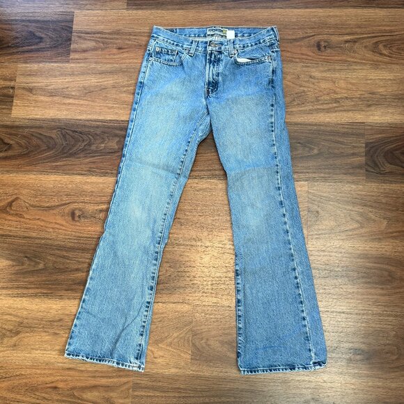 Old Navy Jeans Womens 6 Blue Vintage Low Rise Flare Denim Y2K Style - Picture 1 of 7
